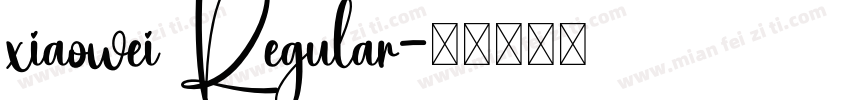 xiaowei Regular字体转换